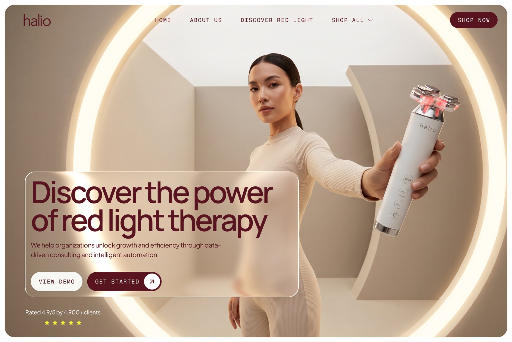 Halio landing page
